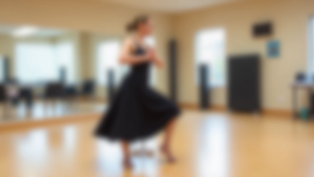Professional dance instructor demonstrating salsa movement in studio with energetic posture