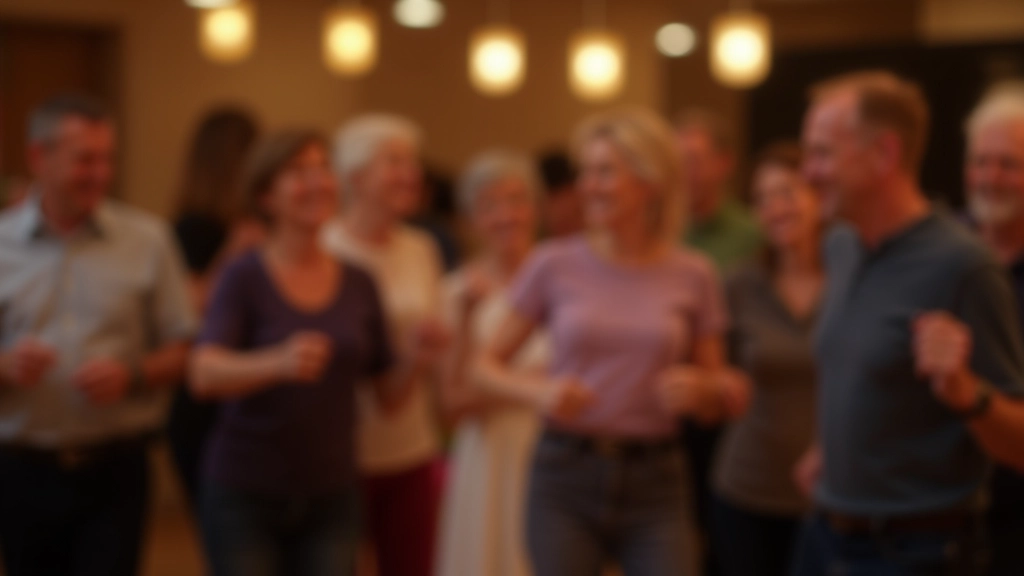 Mature adults enjoying dance and fitness benefits
